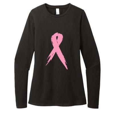 Breast Cancer Pink Ribbon Breast Cancer Awareness Womens CVC Long Sleeve Shirt