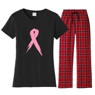 Breast Cancer Pink Ribbon Breast Cancer Awareness Women's Flannel Pajama Set