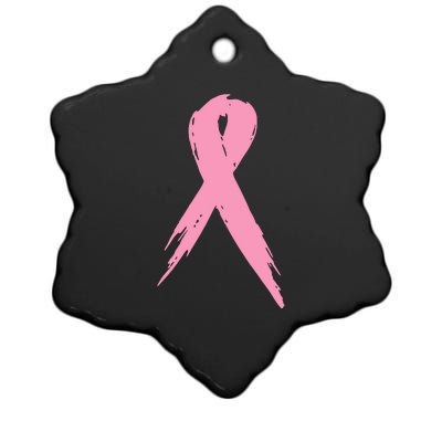 Breast Cancer Pink Ribbon Breast Cancer Awareness Ceramic Star Ornament