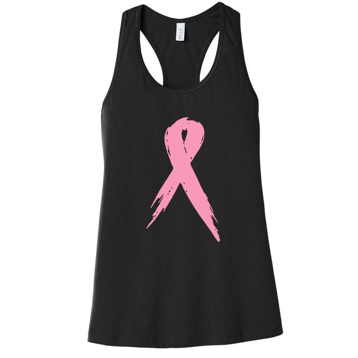 Breast Cancer Pink Ribbon Breast Cancer Awareness Women's Racerback Tank