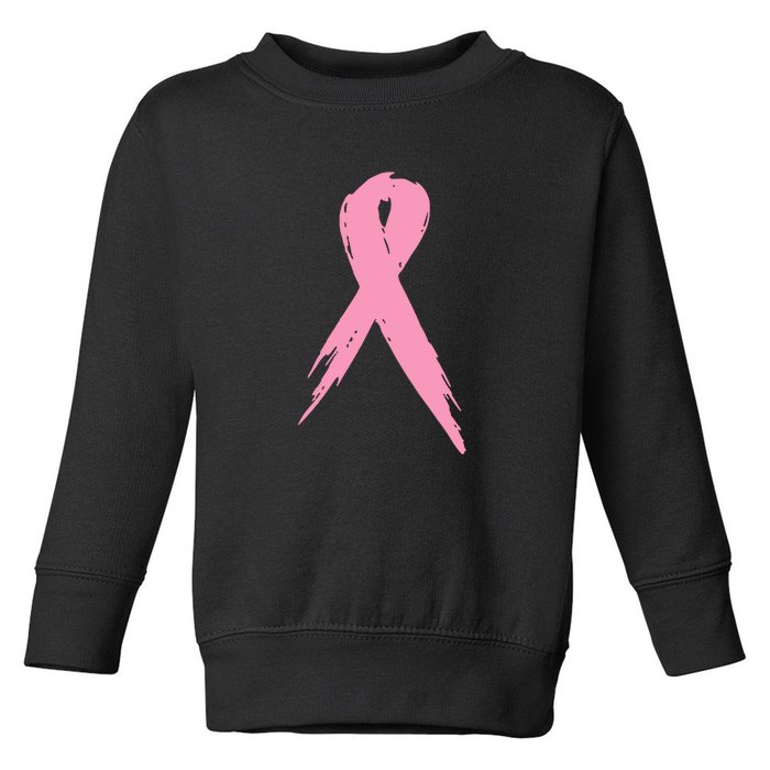 Breast Cancer Pink Ribbon Breast Cancer Awareness Toddler Sweatshirt