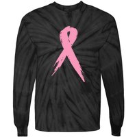 Breast Cancer Pink Ribbon Breast Cancer Awareness Tie-Dye Long Sleeve Shirt