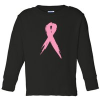 Breast Cancer Pink Ribbon Breast Cancer Awareness Toddler Long Sleeve Shirt