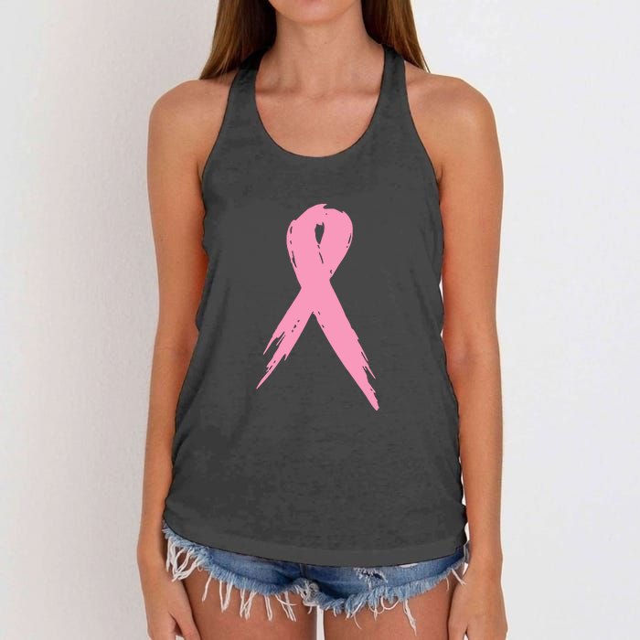 Breast Cancer Pink Ribbon Breast Cancer Awareness Women's Knotted Racerback Tank