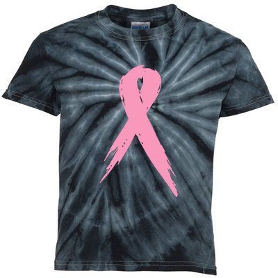 Breast Cancer Pink Ribbon Breast Cancer Awareness Kids Tie-Dye T-Shirt