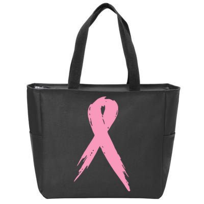 Breast Cancer Pink Ribbon Breast Cancer Awareness Zip Tote Bag