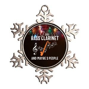 Bass Clarinet Player Funny People Music Instrument Musician Metallic Star Ornament