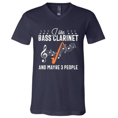 Bass Clarinet Player Funny People Music Instrument Musician V-Neck T-Shirt