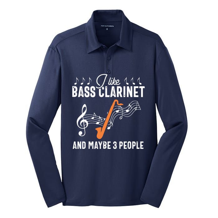 Bass Clarinet Player Funny People Music Instrument Musician Silk Touch Performance Long Sleeve Polo