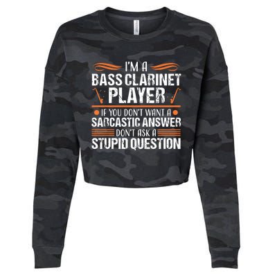 Bass Clarinet Player Funny Sarcastic Music Instrument Tee Cropped Pullover Crew