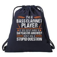 Bass Clarinet Player Funny Sarcastic Music Instrument Tee Drawstring Bag