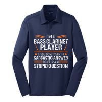 Bass Clarinet Player Funny Sarcastic Music Instrument Tee Silk Touch Performance Long Sleeve Polo