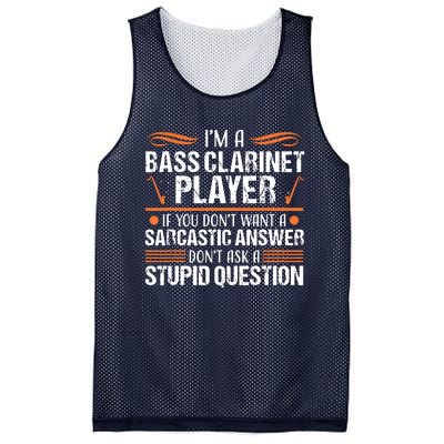 Bass Clarinet Player Funny Sarcastic Music Instrument Tee Mesh Reversible Basketball Jersey Tank