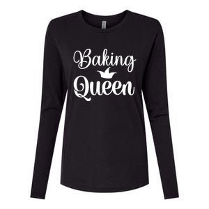 Baking Cooking Queen Mom Gift Womens Cotton Relaxed Long Sleeve T-Shirt