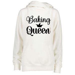 Baking Cooking Queen Mom Gift Womens Funnel Neck Pullover Hood