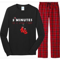 Boxing Coach Quote 3 Minutes Is A Long Time In Ring Boxer Long Sleeve Pajama Set