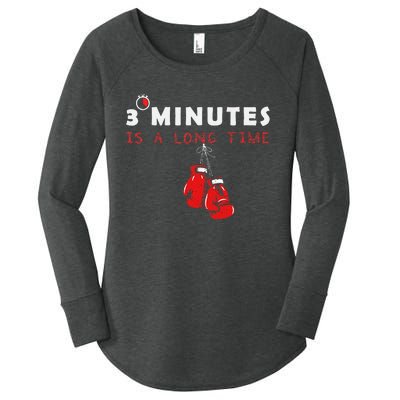 Boxing Coach Quote 3 Minutes Is A Long Time In Ring Boxer Women's Perfect Tri Tunic Long Sleeve Shirt