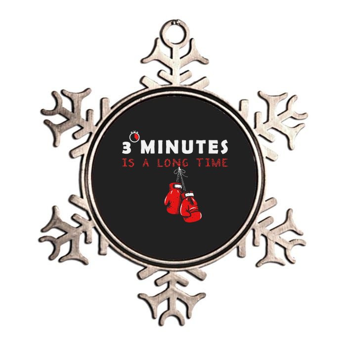 Boxing Coach Quote 3 Minutes Is A Long Time In Ring Boxer Metallic Star Ornament