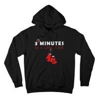 Boxing Coach Quote 3 Minutes Is A Long Time In Ring Boxer Tall Hoodie