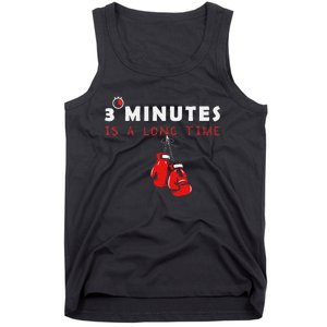 Boxing Coach Quote 3 Minutes Is A Long Time In Ring Boxer Tank Top