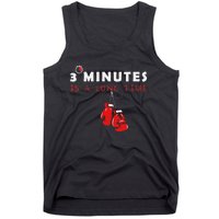 Boxing Coach Quote 3 Minutes Is A Long Time In Ring Boxer Tank Top