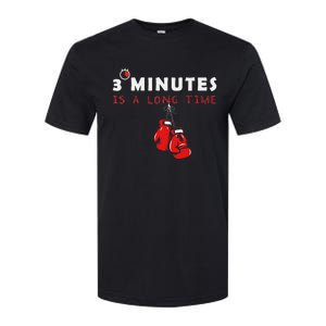 Boxing Coach Quote 3 Minutes Is A Long Time In Ring Boxer Softstyle CVC T-Shirt