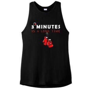 Boxing Coach Quote 3 Minutes Is A Long Time In Ring Boxer Ladies PosiCharge Tri-Blend Wicking Tank