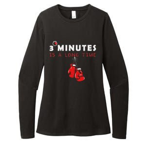 Boxing Coach Quote 3 Minutes Is A Long Time In Ring Boxer Womens CVC Long Sleeve Shirt