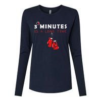 Boxing Coach Quote 3 Minutes Is A Long Time In Ring Boxer Womens Cotton Relaxed Long Sleeve T-Shirt