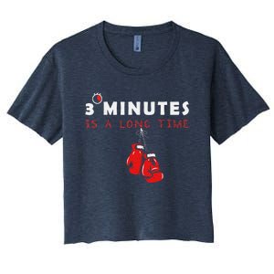 Boxing Coach Quote 3 Minutes Is A Long Time In Ring Boxer Women's Crop Top Tee