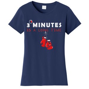 Boxing Coach Quote 3 Minutes Is A Long Time In Ring Boxer Women's T-Shirt