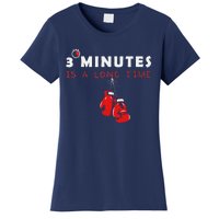 Boxing Coach Quote 3 Minutes Is A Long Time In Ring Boxer Women's T-Shirt