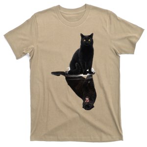 Black Cats Reflection Gift Cat Lovers Cute Black Tiger T-Shirt