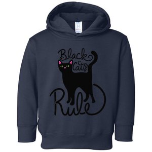 Black Cats RULE Fun Black Cat Mom Cute Toddler Hoodie