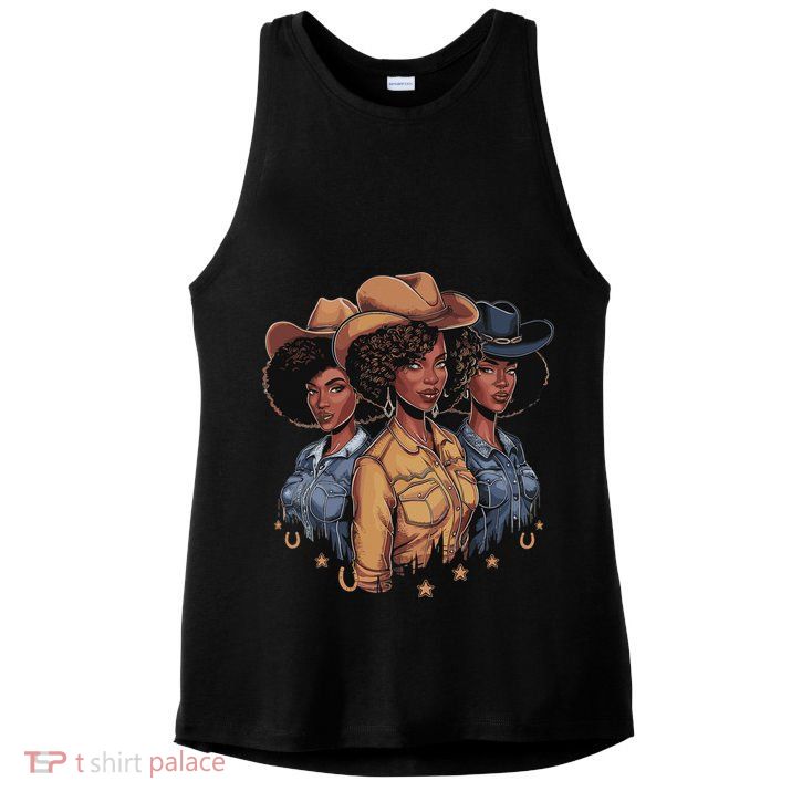 Black Cowgirl Rodeo Melanin Ladies PosiCharge Tri-Blend Wicking Tank