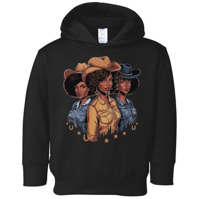 Black Cowgirl Rodeo Melanin Toddler Hoodie