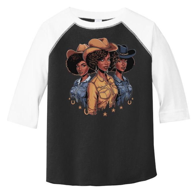 Black Cowgirl Rodeo Melanin Toddler Fine Jersey T-Shirt