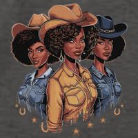 Black Cowgirl Rodeo Melanin Vector Backpack