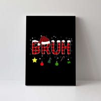 Bruh Christmas Red Plaid Teens Xmas Pajama Canvas