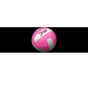 Breast Cancer Ribbon Pink Volleyball Bumper Sticker