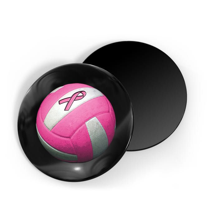 Breast Cancer Ribbon Pink Volleyball Magnet