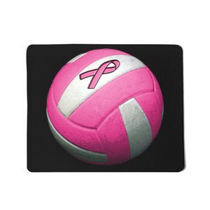 Breast Cancer Ribbon Pink Volleyball Mousepad