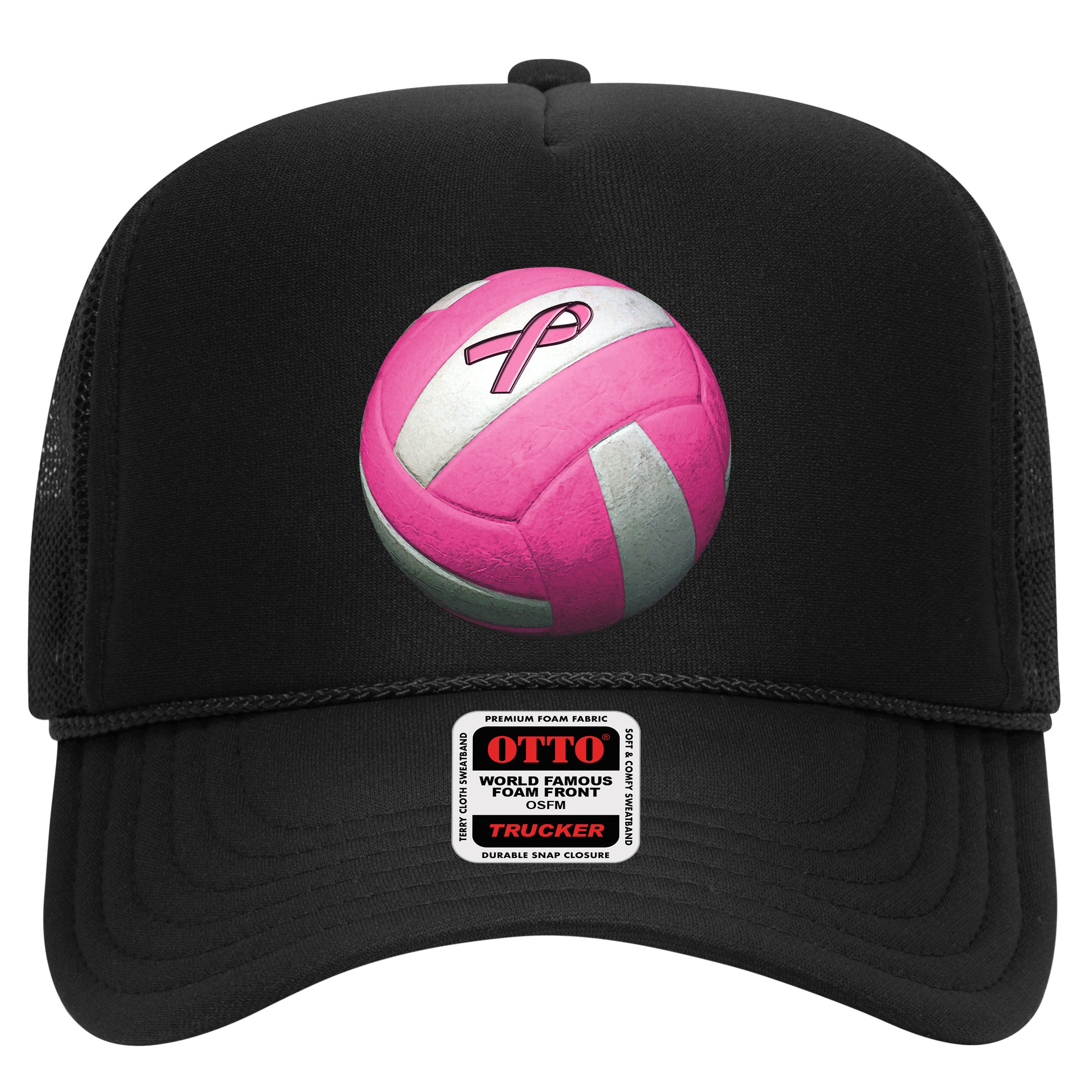 Breast Cancer Ribbon Pink Volleyball Hat