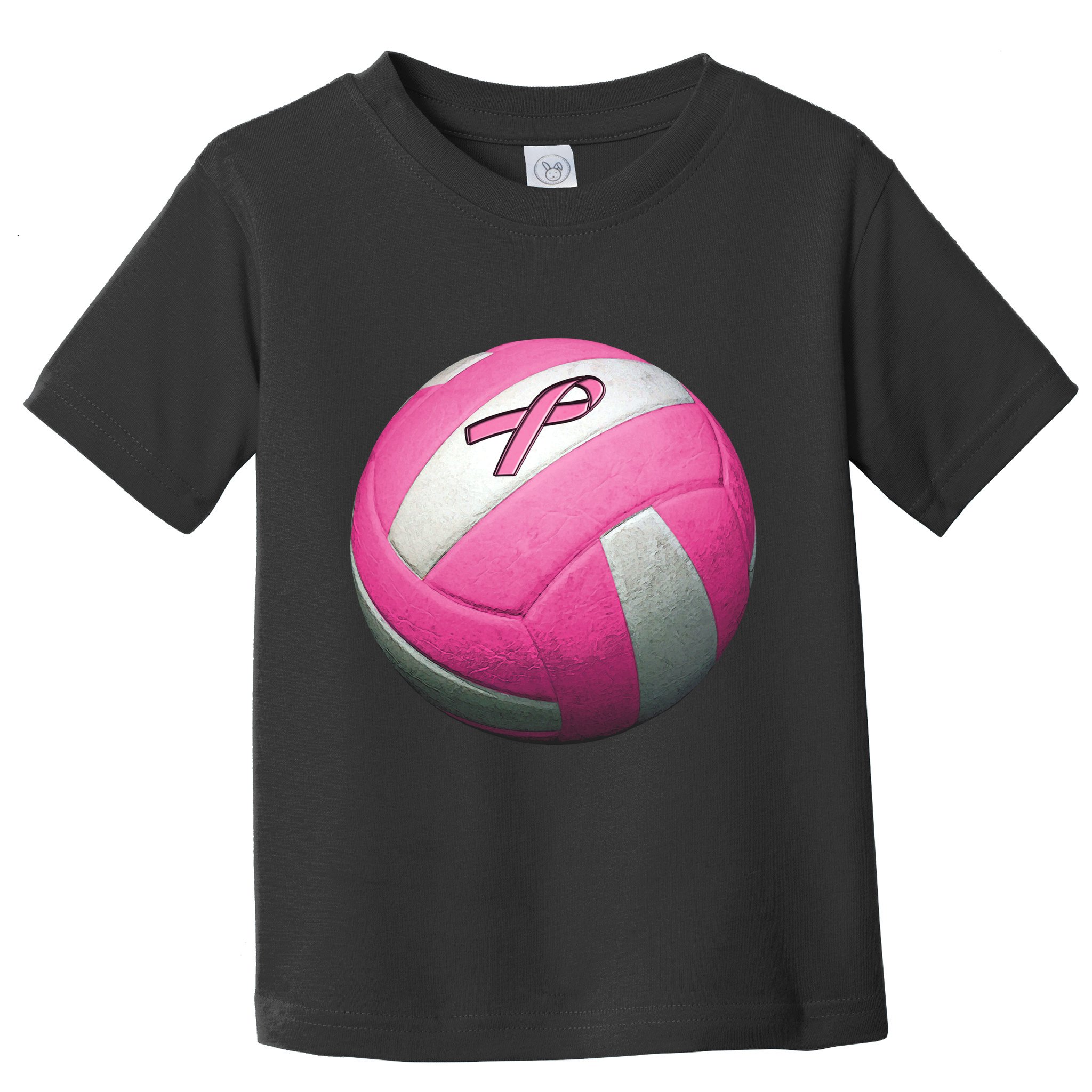 Breast Cancer Ribbon Pink Volleyball Toddler T-Shirt
