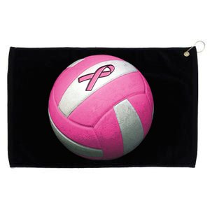 Breast Cancer Ribbon Pink Volleyball Grommeted Golf Towel