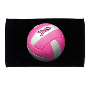 Breast Cancer Ribbon Pink Volleyball Microfiber Hand Towel