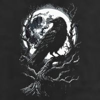 Black Crow Raven Bird Cool Comfort Performance Bucket Hat