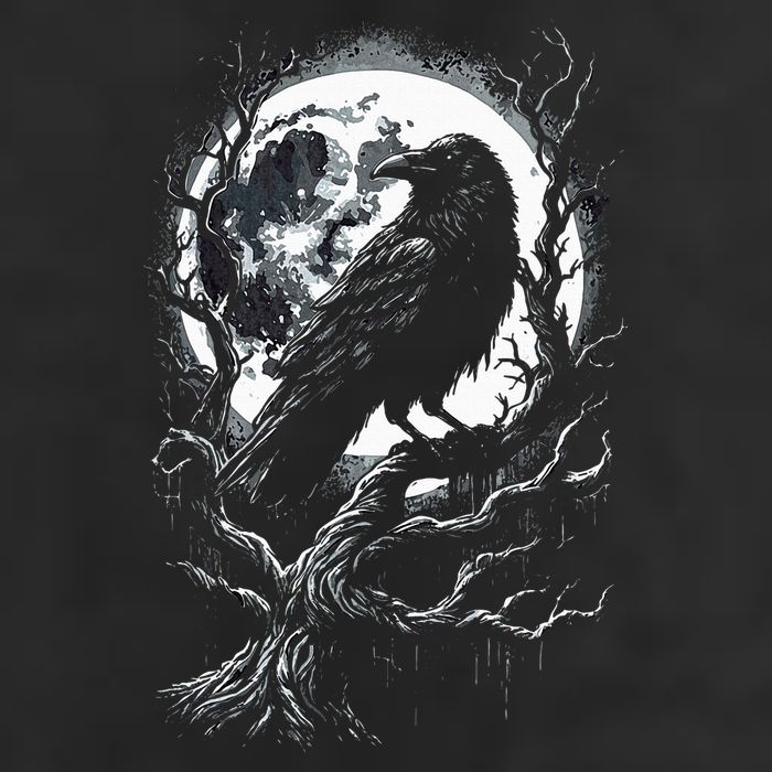 Black Crow Raven Bird Cool Comfort Performance Bucket Hat