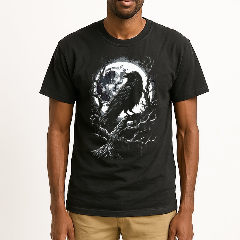 Black Crow Raven Bird Tall T-Shirt