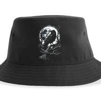 Black Crow Raven Bird Sustainable Bucket Hat
